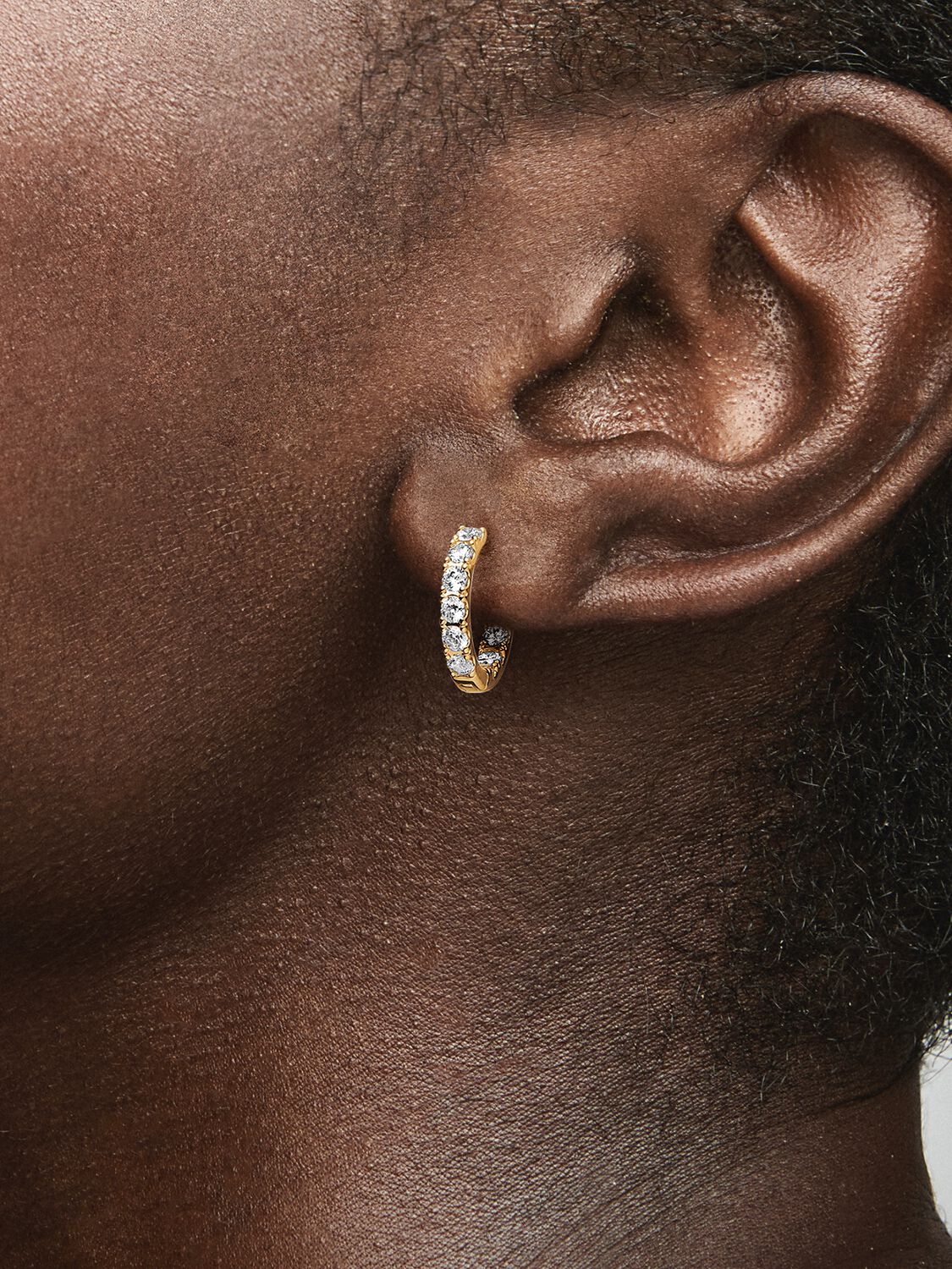 Pendientes de Aro Fila Brillante Eternidad