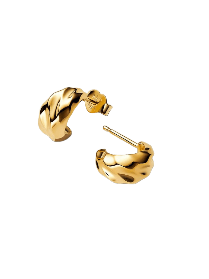 Pendientes de Aro Abiertos Ondulados