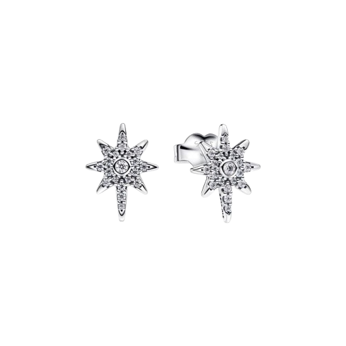 Pendientes de botón Estrella Polar Brillante