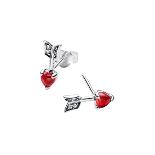 Pendientes Flecha y Corazón Cristal de Murano