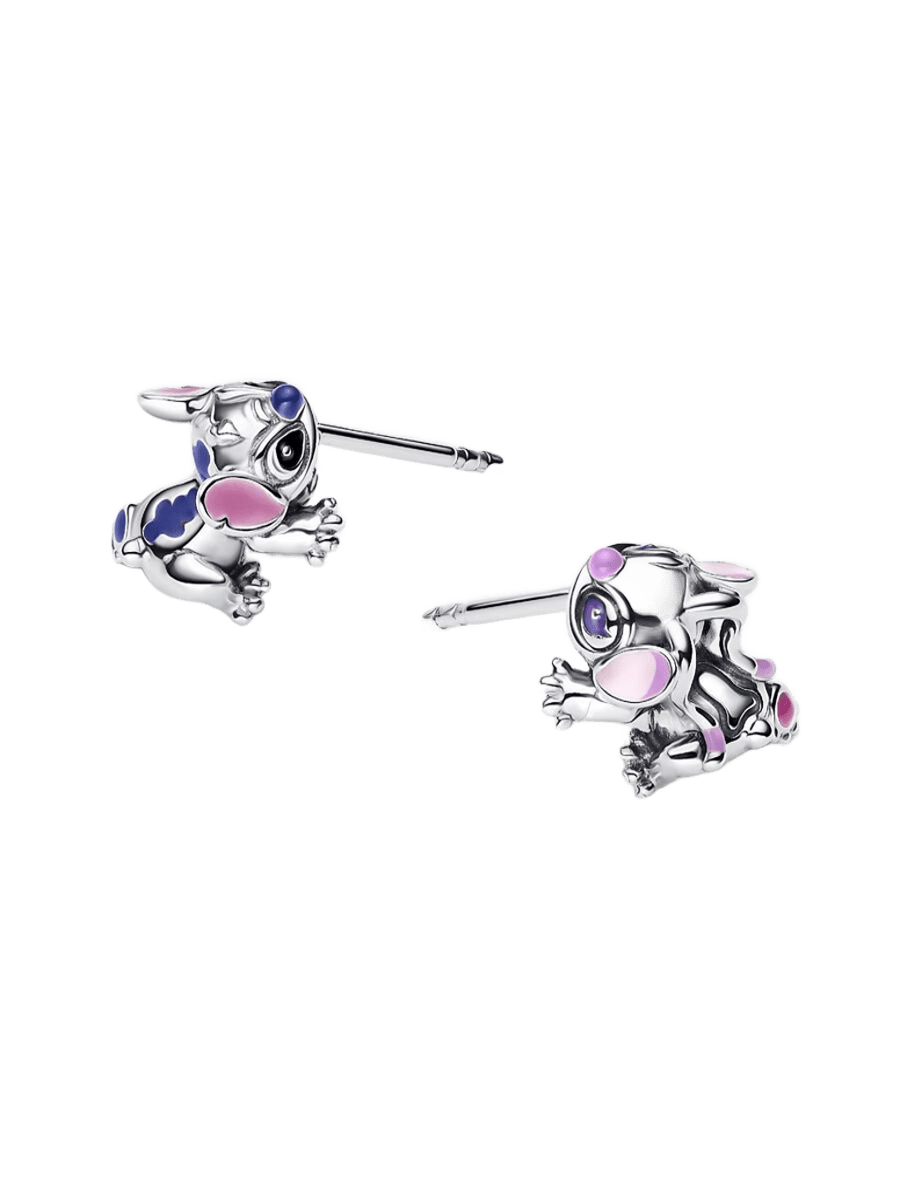 Pendientes de Botón Angel y Stitch de Disney
