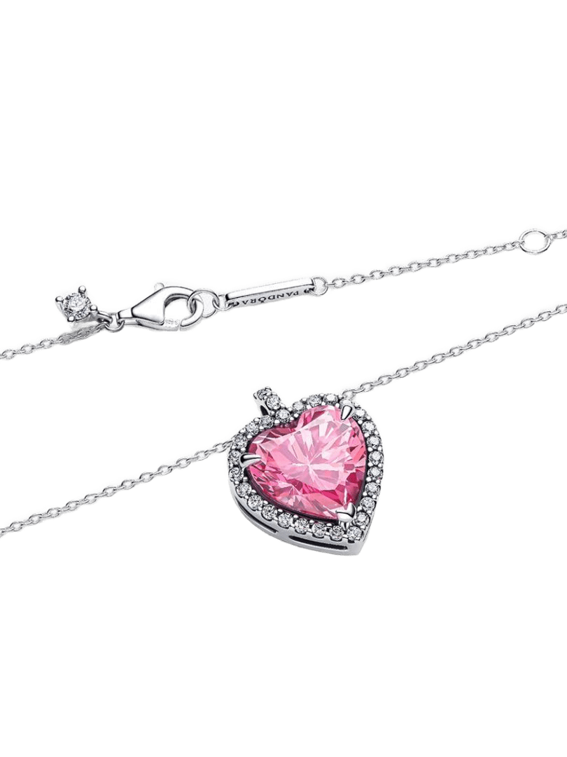 Collar Halo Corazón Rosa