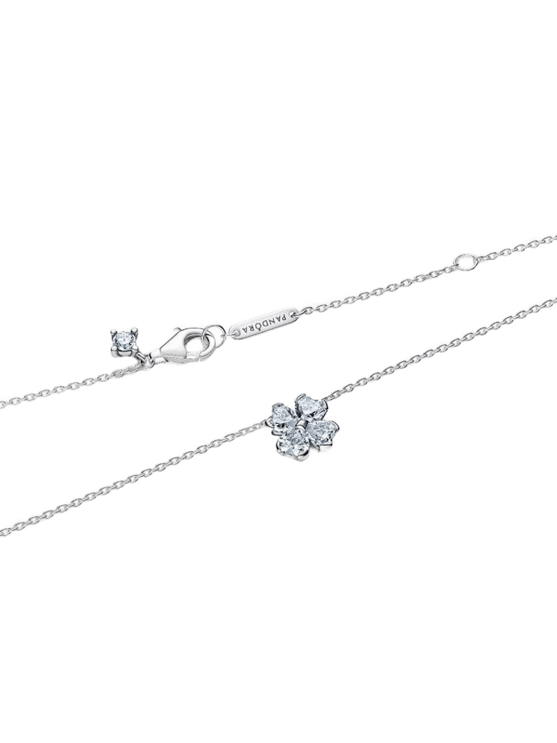 Collar Trébol de la Suerte Brillante