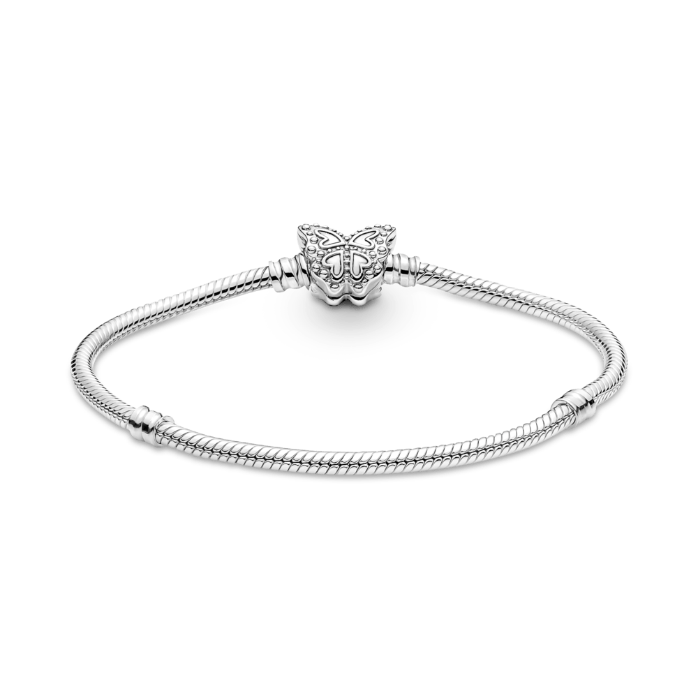 Brazalete Pandora Moments Cadena De Serpiente Con Broche Forma De Mariposa
