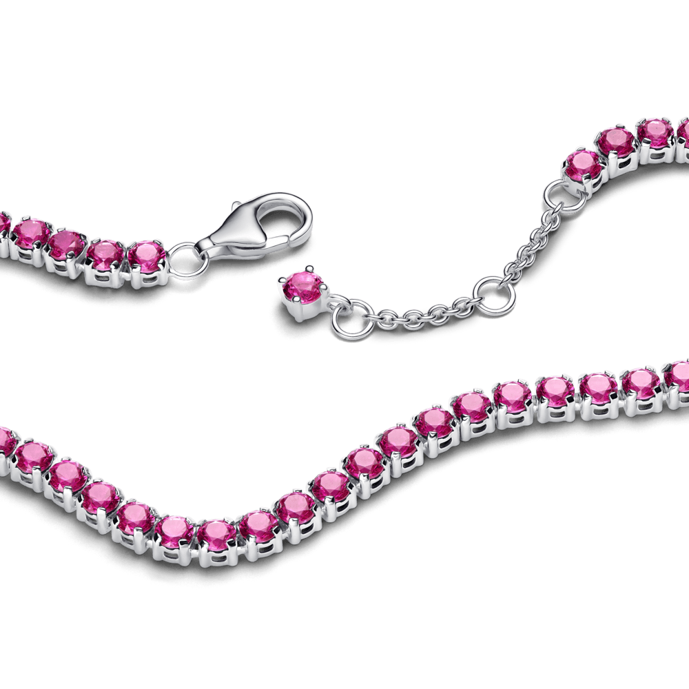 Brazalete Tenis Rosa Brillante