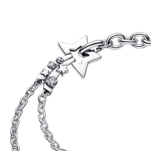 Pulsera de Eslabones Dobles Estrella Fugaz