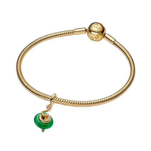 Charm Colgante Serpiente Verde de Cristal de Murano