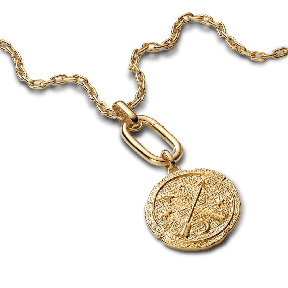 Charm Medallón Grande Con Flechas Cruzadas