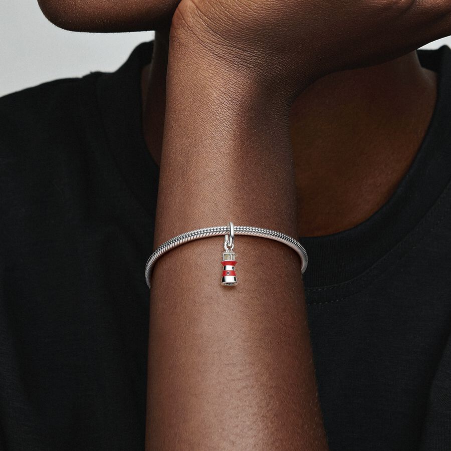 Joya Pandora Charm Colgante Faro que brilla en la oscuridad - Imagen 3