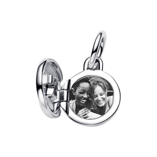 Joya Pandora Charm Colgante Medalla Grabable que se abre - Imagen 4