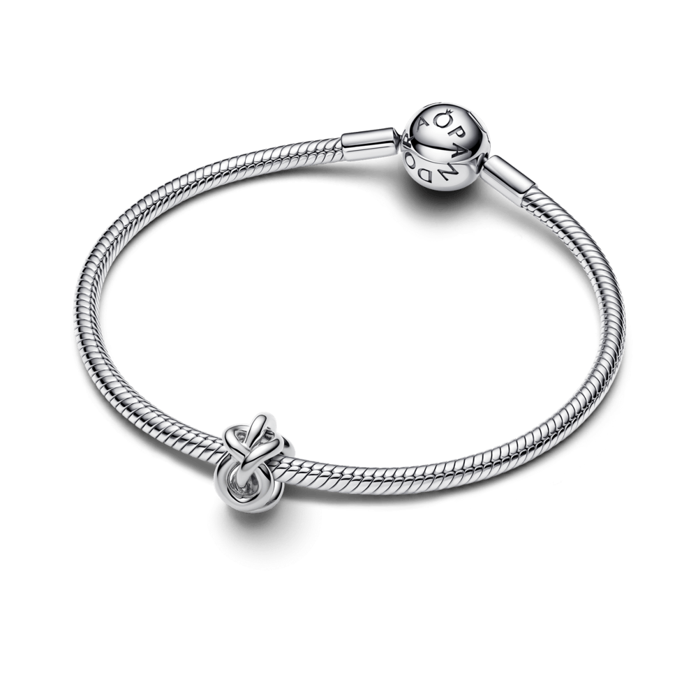 Charm Nudo Infinito Plateado