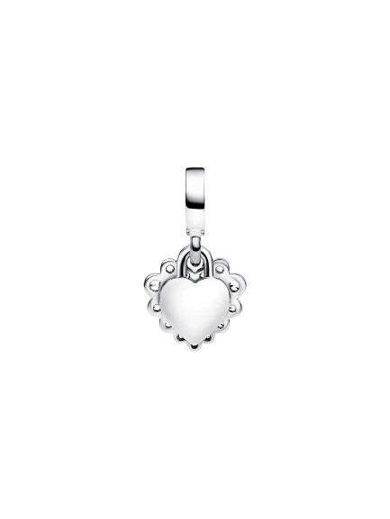 Charm Colgante Doble Corazón Brillante