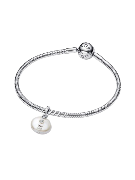 Charm Colgante Mamá y Perla Barroca Cultivada De Agua Dulce Tratada