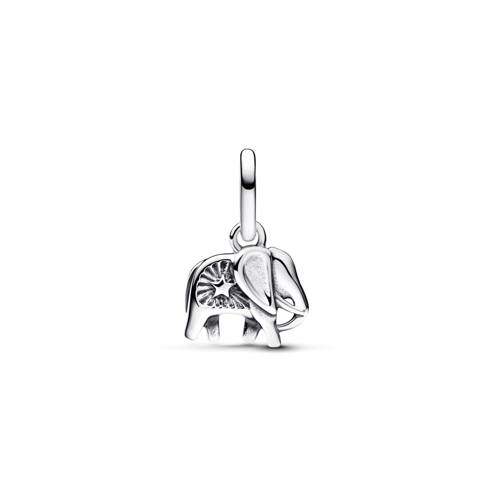 Mini Charm Colgante Elefante Azul Turquesa