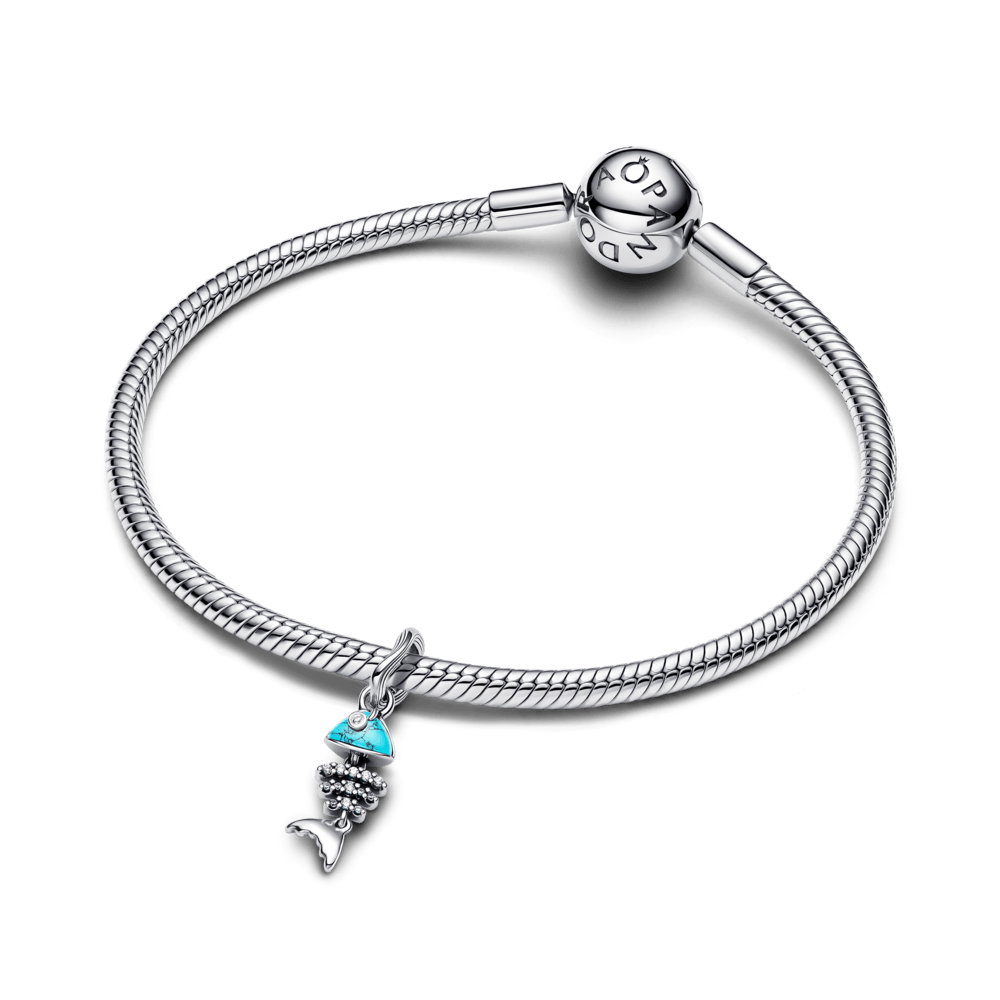 Charm Colgante Espina Pescado Color Turquesa
