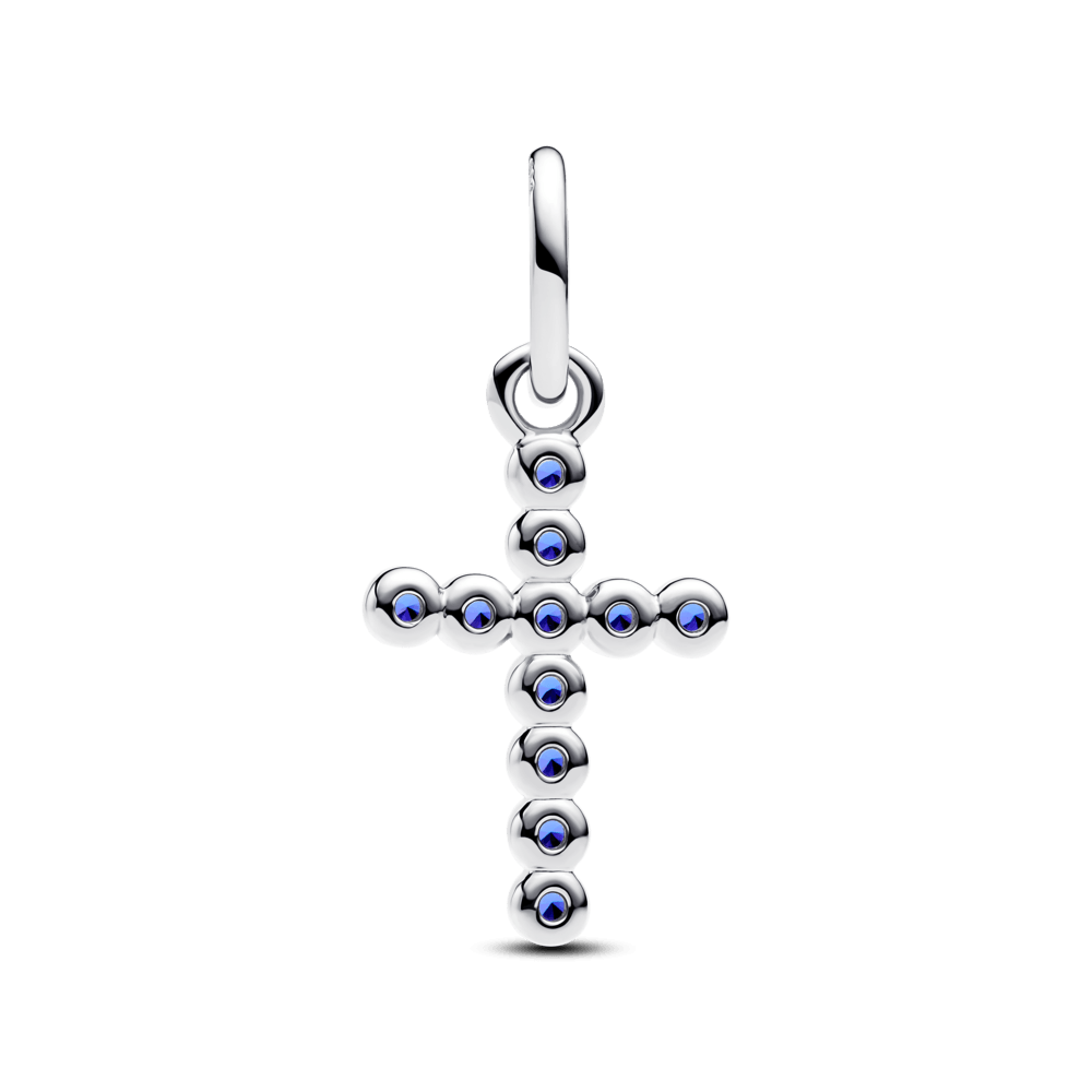 Charm Colgante Cruz Plateado