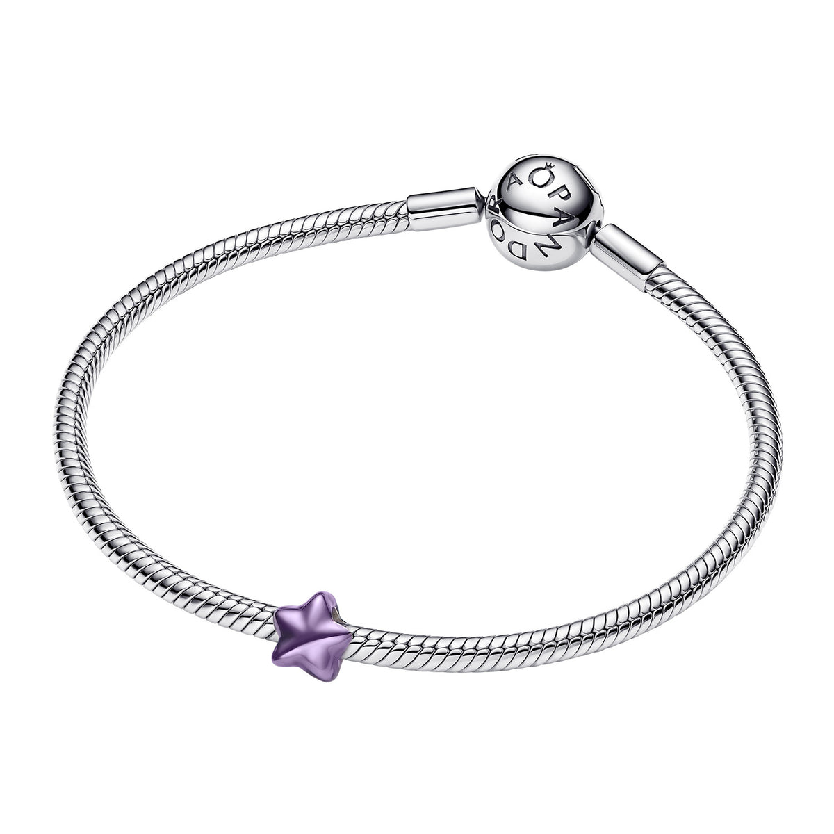Charm Mini Estrella Morada en pulsera