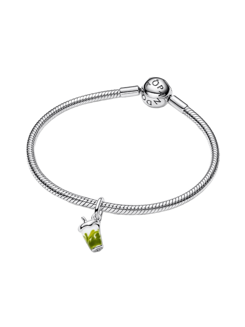 Charm Colgante Latte Matcha de Cristal de Murano