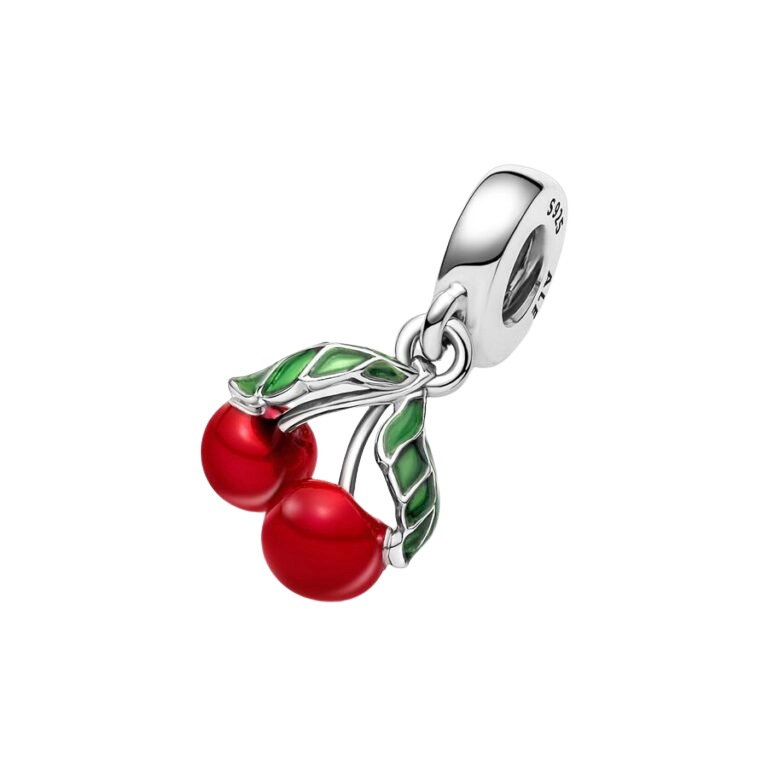 Charm Colgante Cerezas Asimétricas