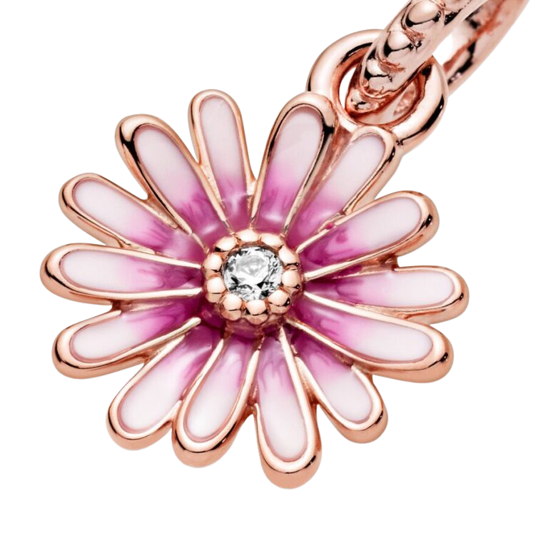 Charm Colgante Margarita Rosa