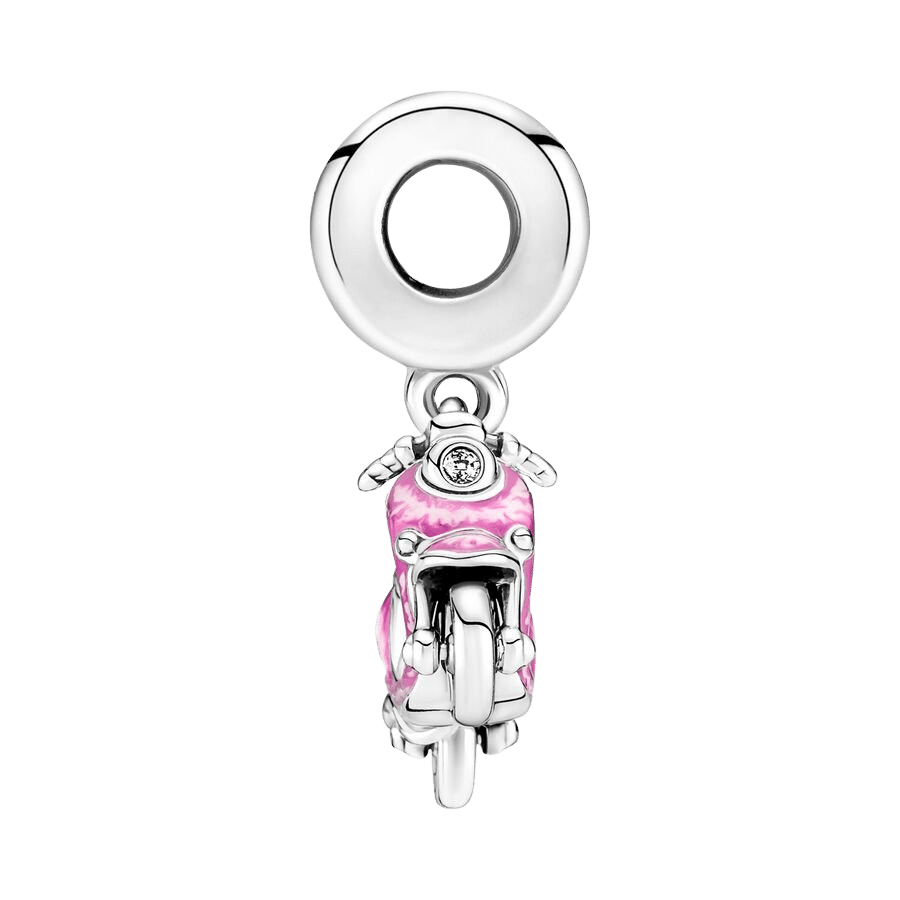Charm Colgante Moto Scooter Rosa