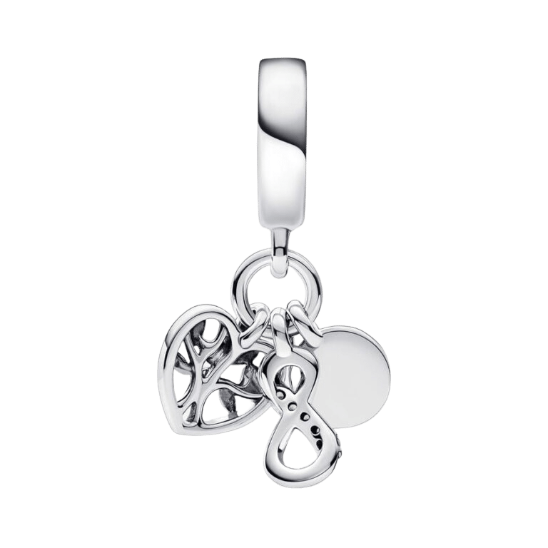 Charm Colgante Triple Infinito Familia