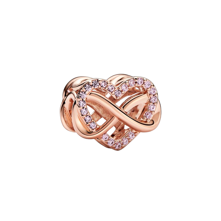 Charm Corazón Rosa Familia Infinito