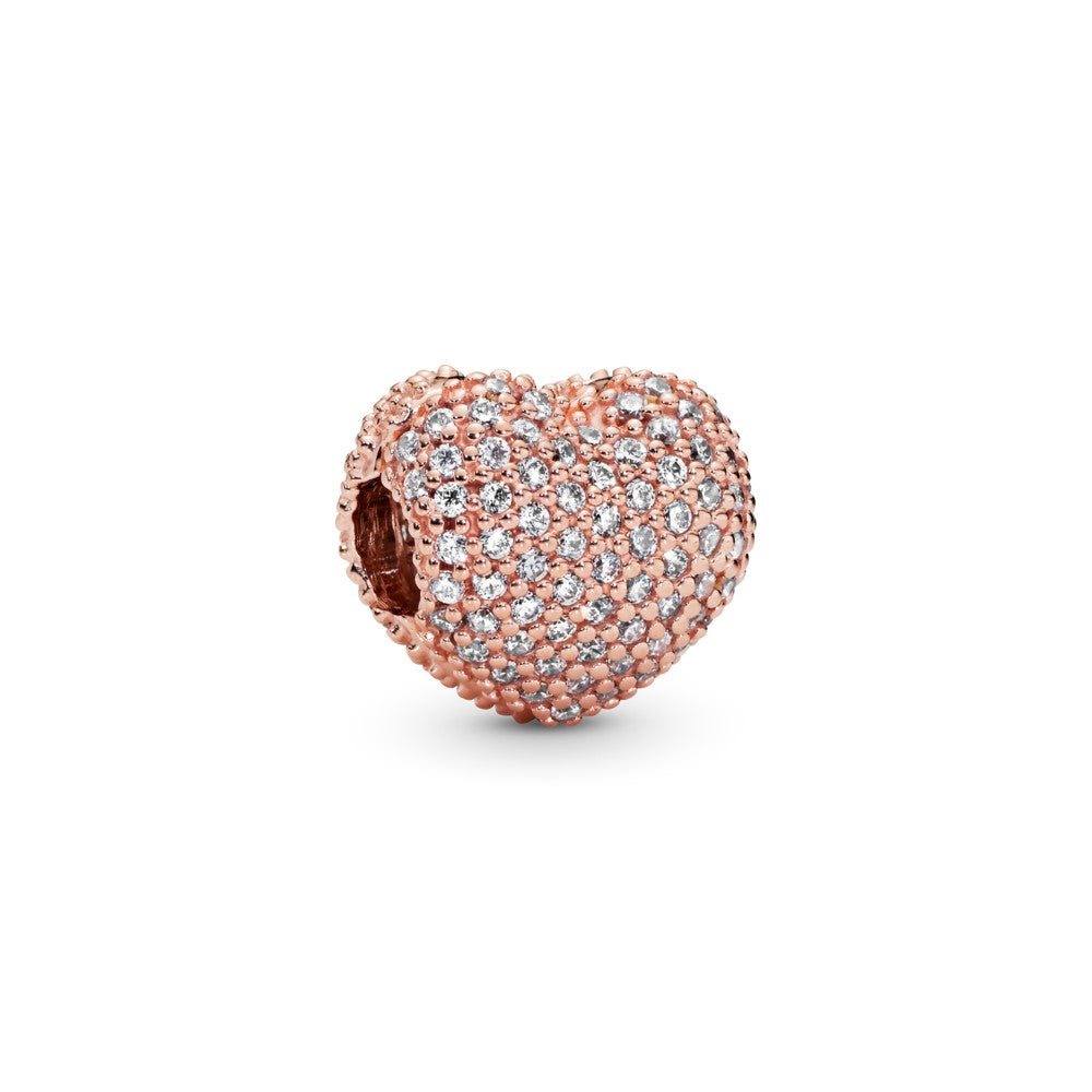 Charm de Clip Corazón de Pavé
