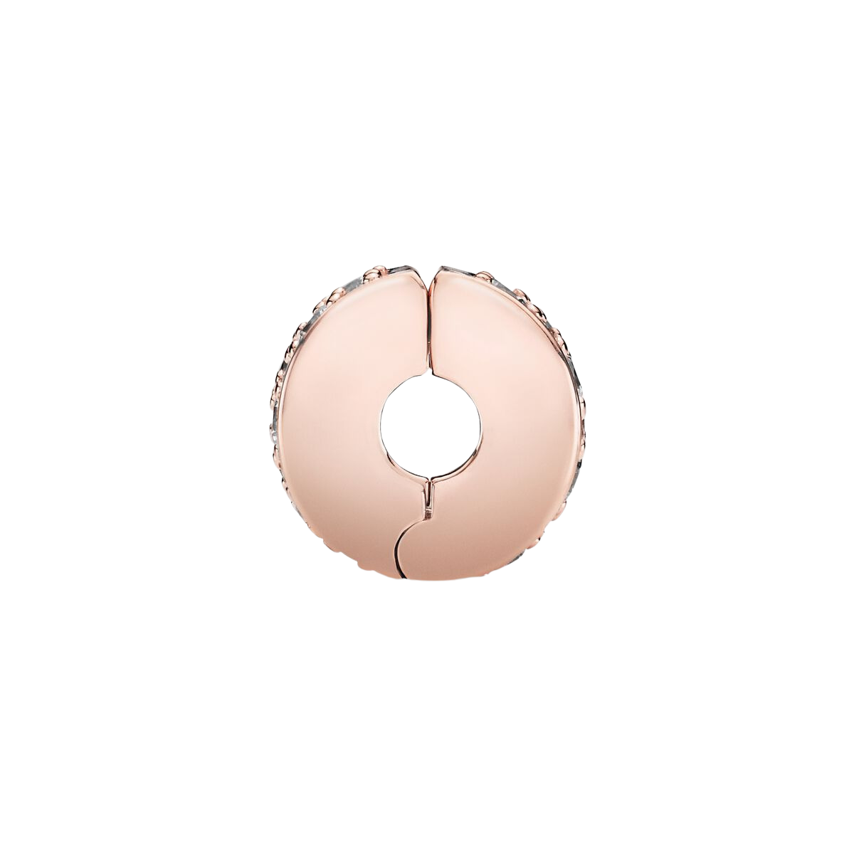 Charm de clip Pavé Transparente Rose