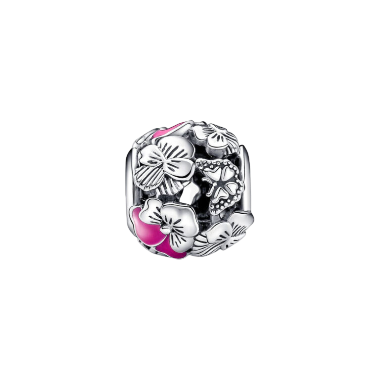 Charm de la Amistad con Flores Pensamiento