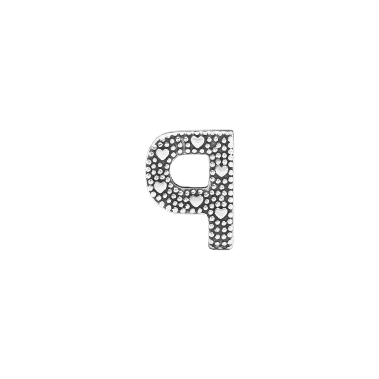 Charm en plata de ley Letra P