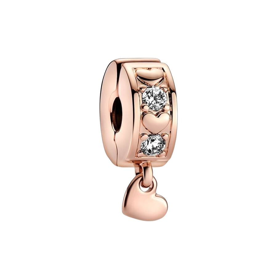 Clip Corazones Infinitos Brillantes