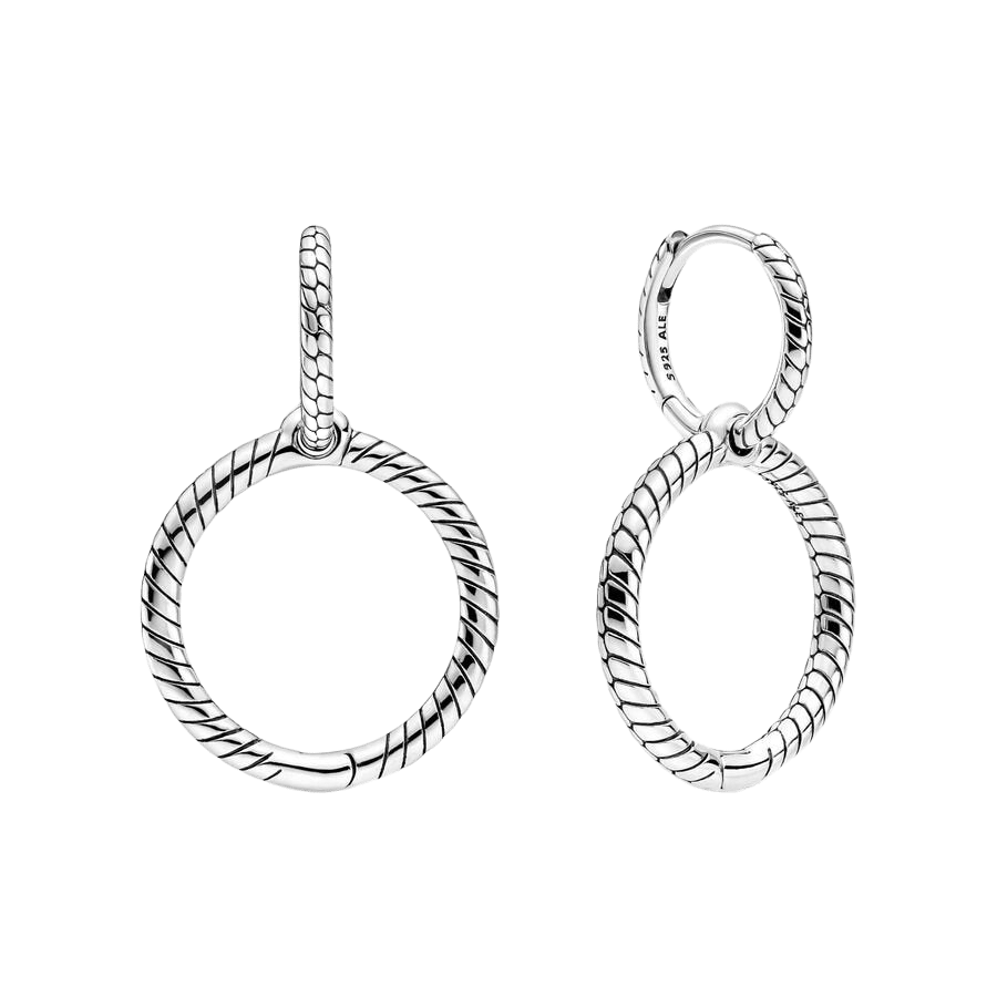 Pendientes de Aro Pandora Moments Doble para Charm