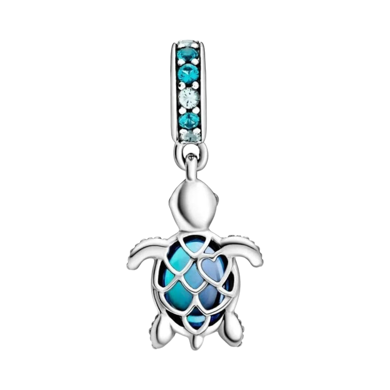 Joya Pandora Charm Colgante Tortuga Marina en Cristal de Murano - Vista detalle