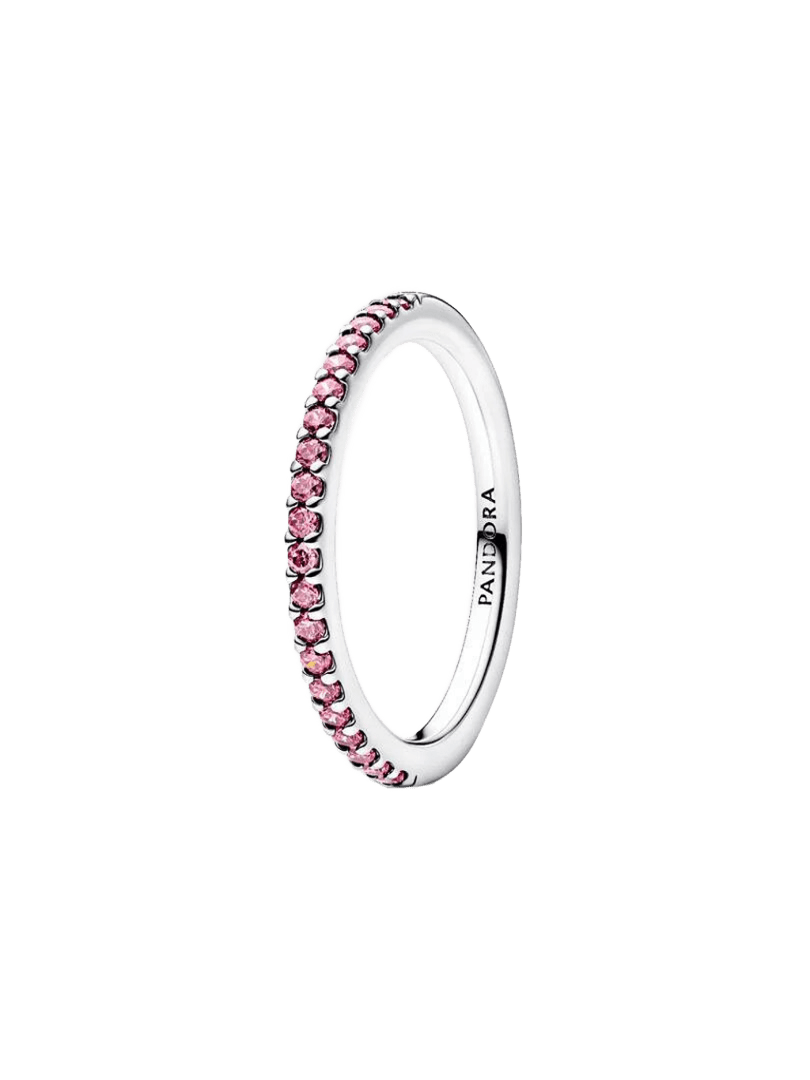 Anillo Banda Brillante Rosa