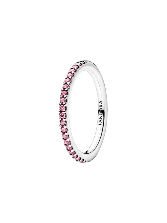 Anillo Banda Brillante Rosa
