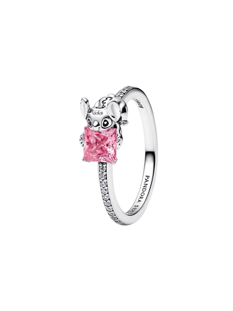Anillo Gema y Stitch de Disney Rosa