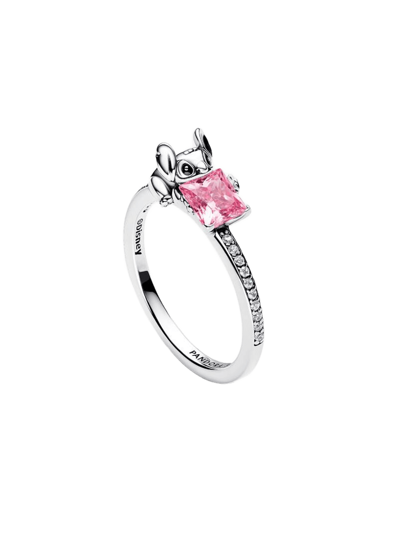 Anillo Gema y Stitch de Disney Rosa