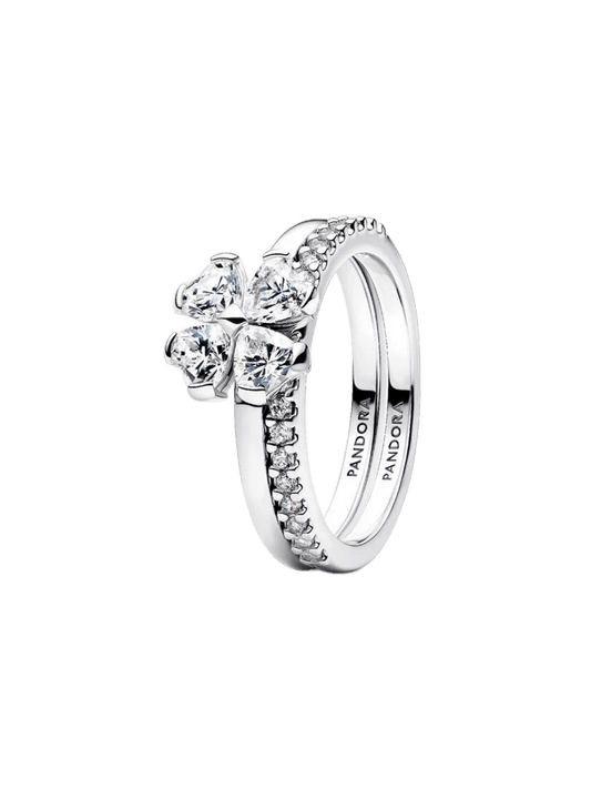 Anillo Divisible Trébol de la Suerte Brillante