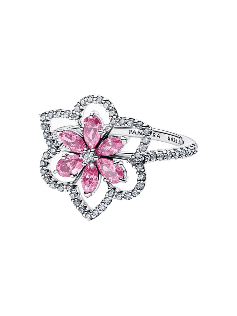 Anillo Cóctel Flor Doble