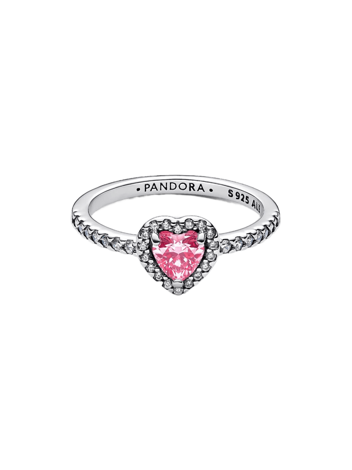 Anillo Corazón Rosa Elevado