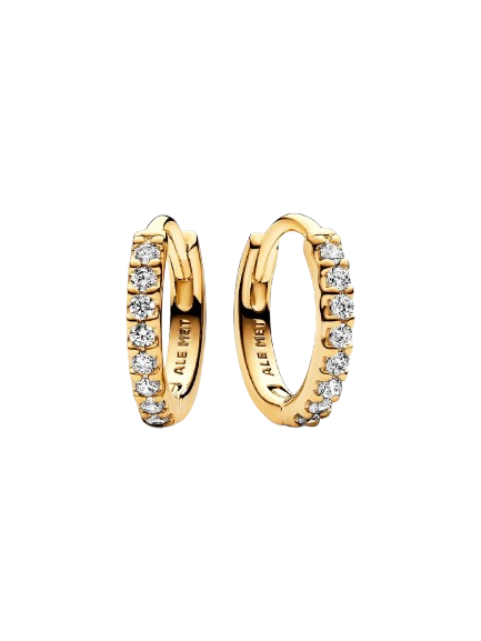 Pendientes de Aro Abrazo Brillante