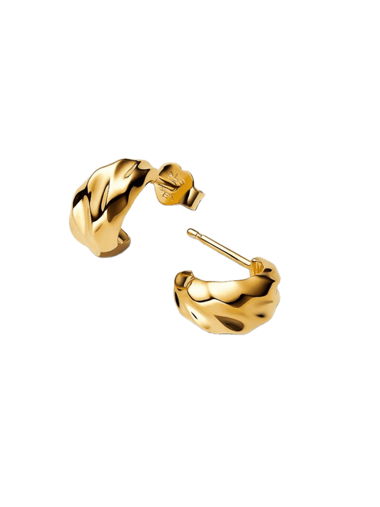 Pendientes de Aro Abiertos Ondulados