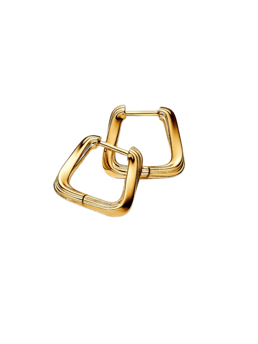 Pendientes de Aro Pequeños Triángulo Entrelazado