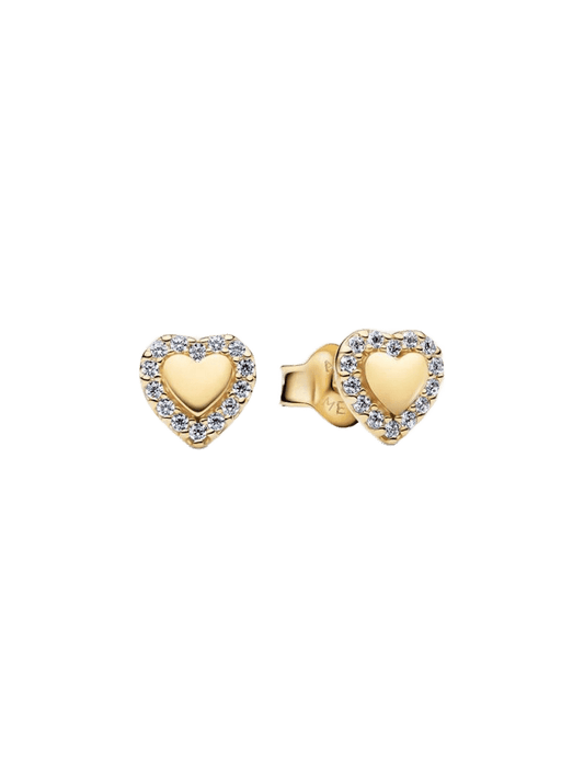 Pendientes de Botón Halo Corazón