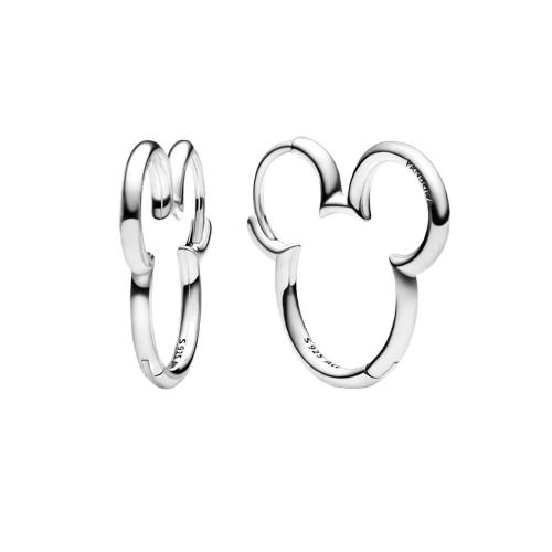 Pendientes de Aro Silueta de Mickey Mouse de Disney