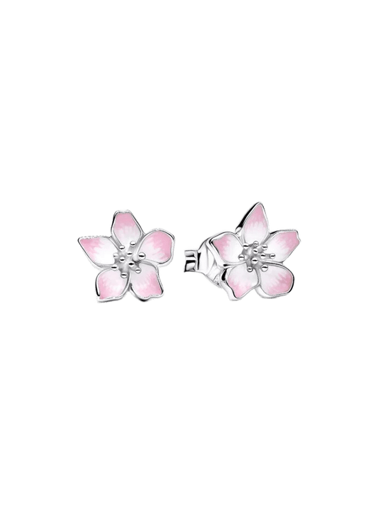Pendientes de botón Flor de Cerezo
