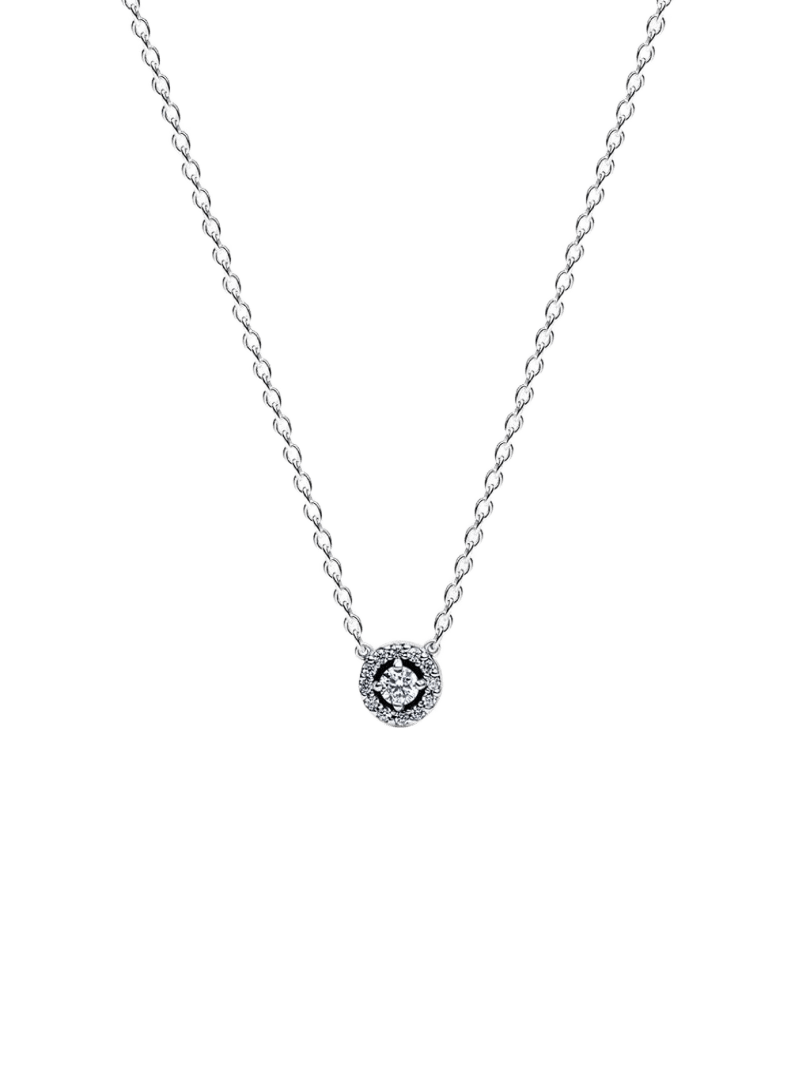 Collar Halo de Pavé Redondo