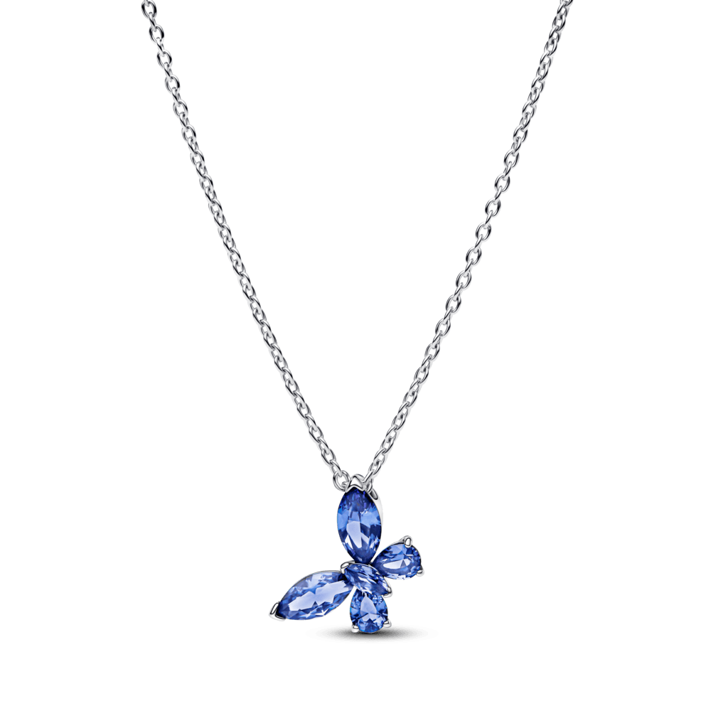 Collar con Colgante Mariposa Azul