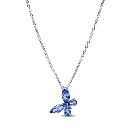 Collar con Colgante Mariposa Azul